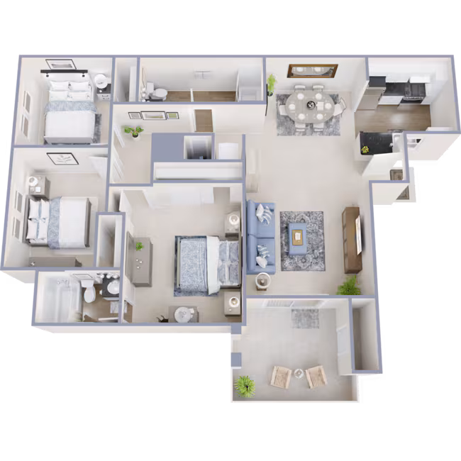 3 Beds • 2 Bath 215 floor plan